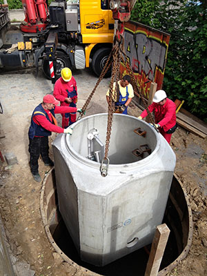 Bild 6: Einbau einer Abscheideranlage im industriellen Bereich